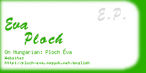 eva ploch business card